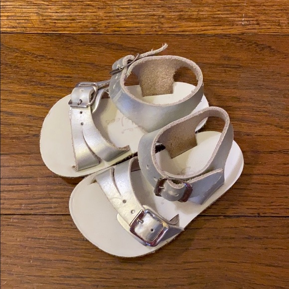 infant silver sandals